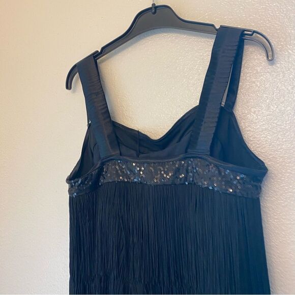 Weissman dance costume black flapper fringe dress Roaring 20'S 10544 LA adult - Picture 4 of 11